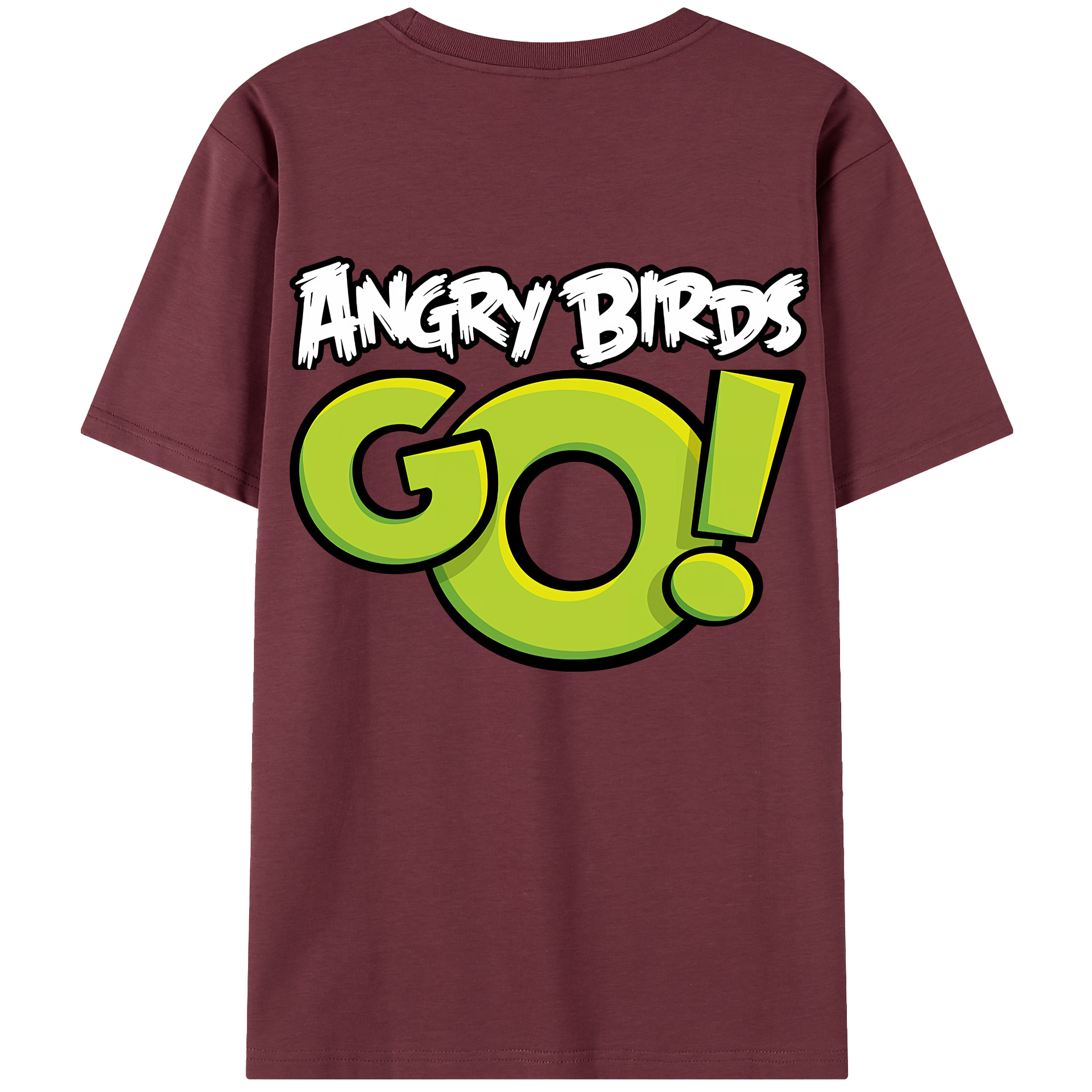 （画像用） Angry Birds アングリーバード 綿100％半袖Tシャツ（背面プリント）